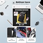 BOPai Slim Laptop Thin Business Backpack with Bottle Holder USB Charging Professional for Men Notebook Work Office Anti Theft Smart Computer 15-15.6 inch Back pack Light Black - Image 5