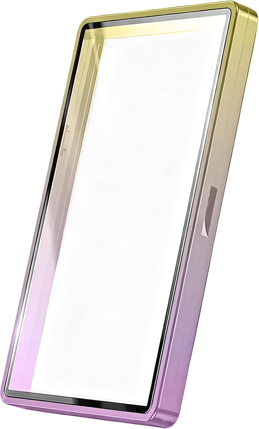 Metal UV Protection Cover Plate for BGS Graded Cards - Durable Aluminium Oxide Glass, Multi-Point Magnetic Closure, Stackable Metal Frame, Yellow Purple Gradient