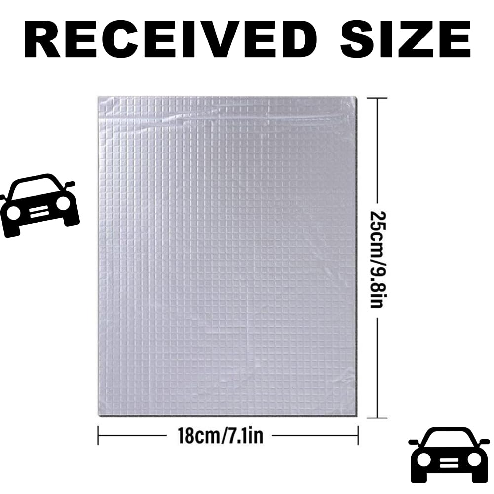 MIGIFTDY Mata izolacyjna do samochodu, mata wygłuszająca 5 mm, mata izolacyjna z aluminium butylowego, samoprzylepna, ochrona przed hałasem, izolacja akustyczna i antywibracyjna