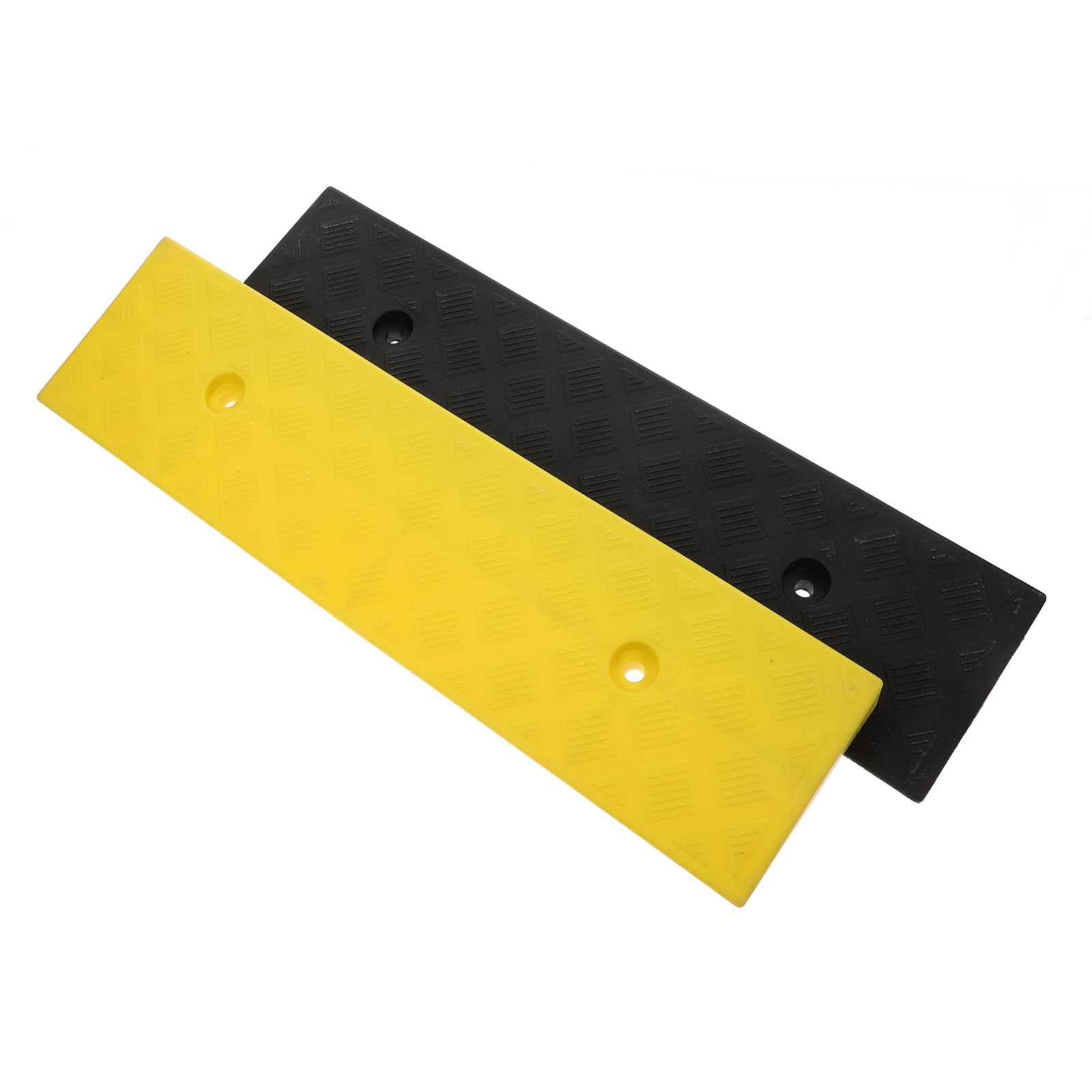 BELLIFFY 2pcs Shed Ramp Angle Vehicle Ramp for Cars Trucks and Wheelchairs with Rough Textured Surface for Driveways and Curbs