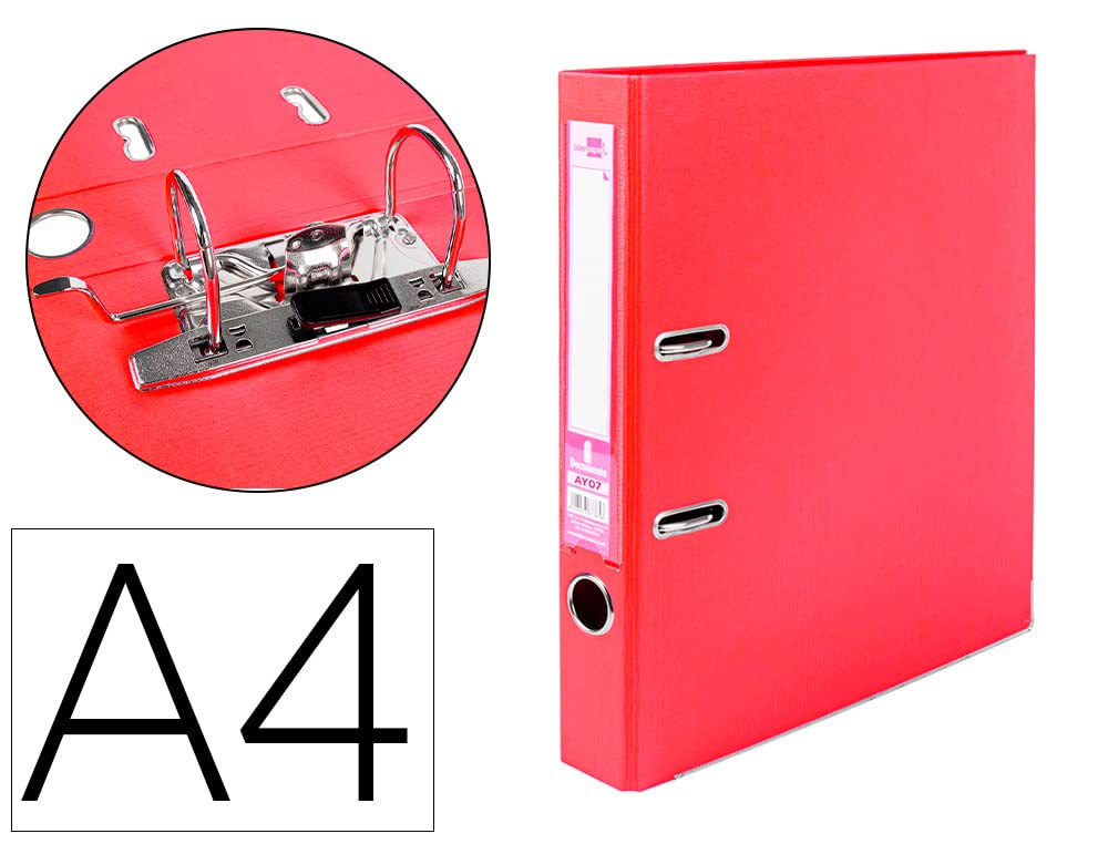 liderpapel AY07 - Lever Arch File with Rado, Red, A4 - Image 2