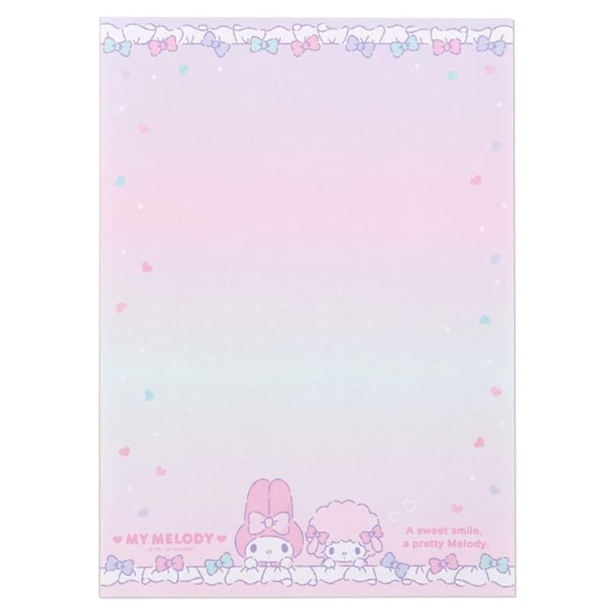 \"*\"様 Melody Frame Premium Material Paper My Melody Letter Paper and Envelope Set - Character : Amazon