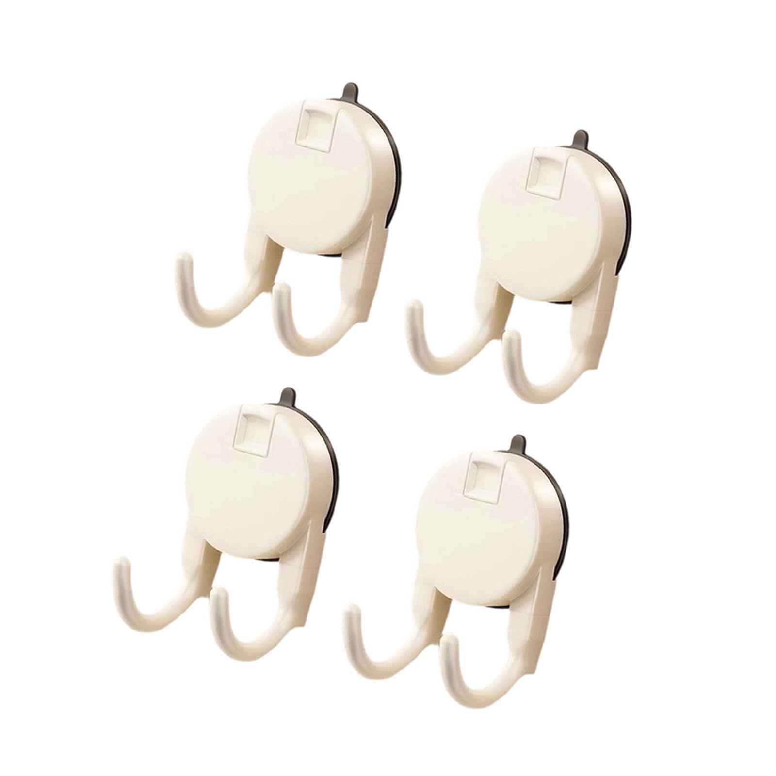 Tsophreniq Multipurpose Suction Hooks for Towel Kitchenwares Storage 2 Prong Designs Hanger ABS Bathroom Accessories Adhesive Wall Hooks