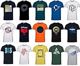 Moderne Marken T-Shirts im Set im sportliches design bedruckt figurbetont / Slim Fit geschnitten Das stylische T-Shirt Slim Fit trägt sich bequem ohne zu eng anzuliegen. Dabei betont der klassische Schnitt gekonnt die maskuline Figur.