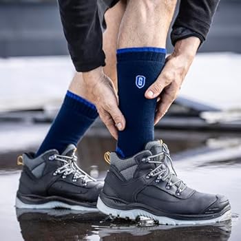 BLUE GUARD Blueguard - 3 paar multipack ultra duurzame werksokken voor laarzen met stalen neus | Langdurige zware sokken voor heren en dames, Blauw, 12-14