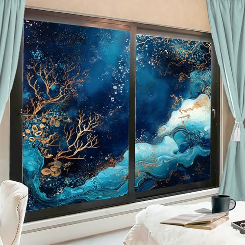 Vinilos decorativos para ventana fantasma Fantasy Corals 17.7x23.6 pulg x2 piezas miniatura 1