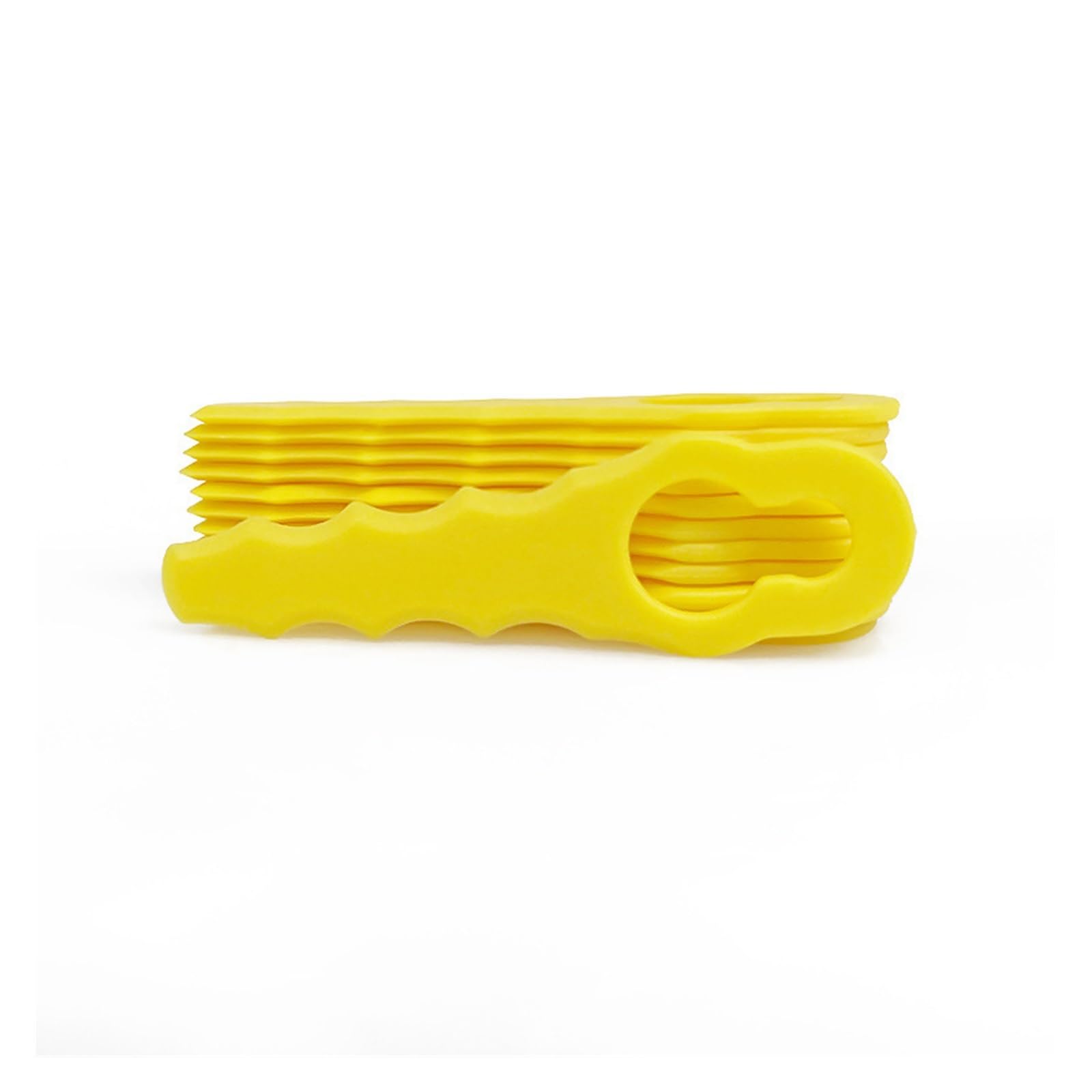 Genérico Cortacésped Universal L67, Cortador de Cuchillas de plástico, Juego de Cuchillas de plástico, Robot cortacésped antirotura de Alta dureza, Accesorio(100pcs L67 Yellow)