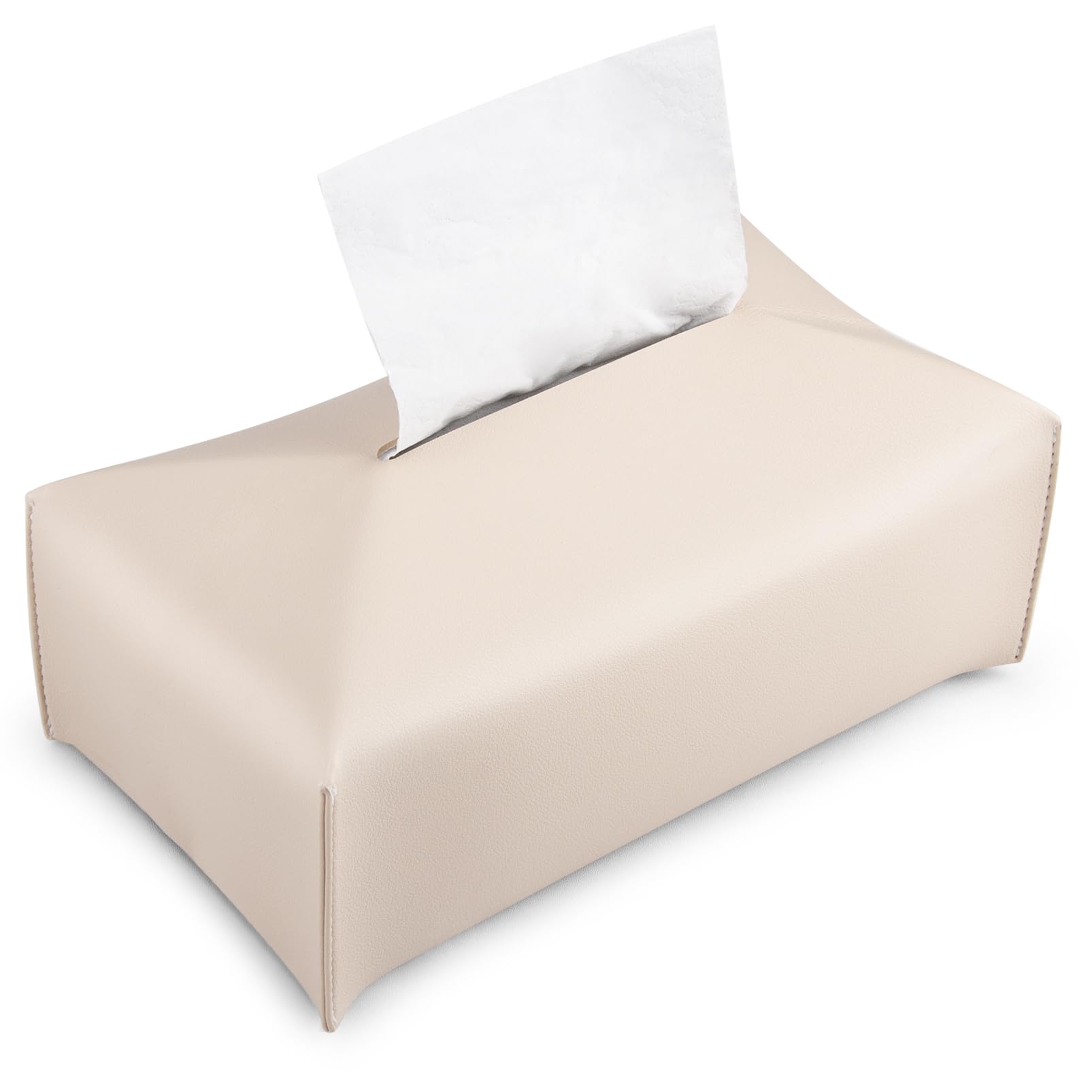 Portafazzoletti In Pelle PU Per Casa E Ufficio - Scatola Elegante Per Fazzoletti Con Chiusura A Scatto - Foto 4