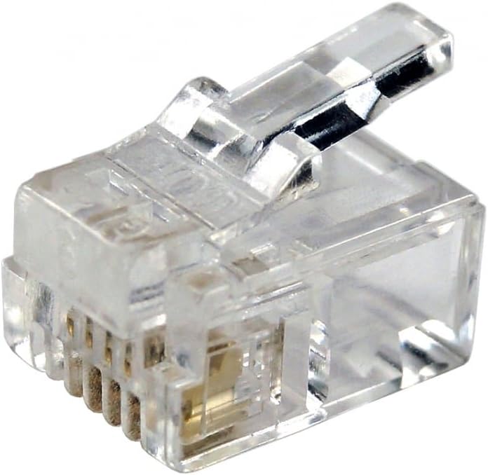 PCSL® RJ11 / RJ12 Crimp Ends/Connectors/Plugs for Crimping Telephone