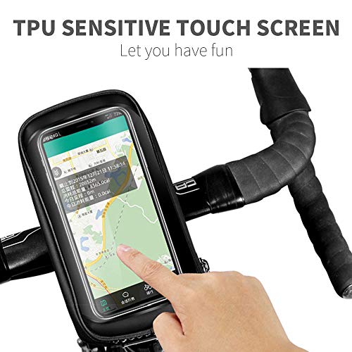 Fdrirect Bolsa para montagem em telefone para bicicleta, Bolsa para celular com quadro frontal, Cicl