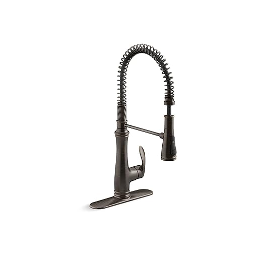 KOHLER K-29106-2BZ Bellera Kitchen Faucet with Pull Down Sprayer, Kitchen Sink Faucetin Oil-Rubbed Bronze