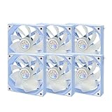 Yeston New Sakura ARGB LED 120mm,Quiet Edition High Airflow Color LED Case Fan for PC Cases, CPU Coolers,Radiators SystemComputer Case Cooling Fan (Reverse Fan) 6 Pack (6)