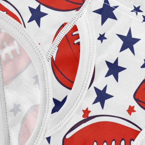 Wusikd American Football Boys' Underwear Cotton Red White Boys Briefs Soft Toddler Underwear 2T 5