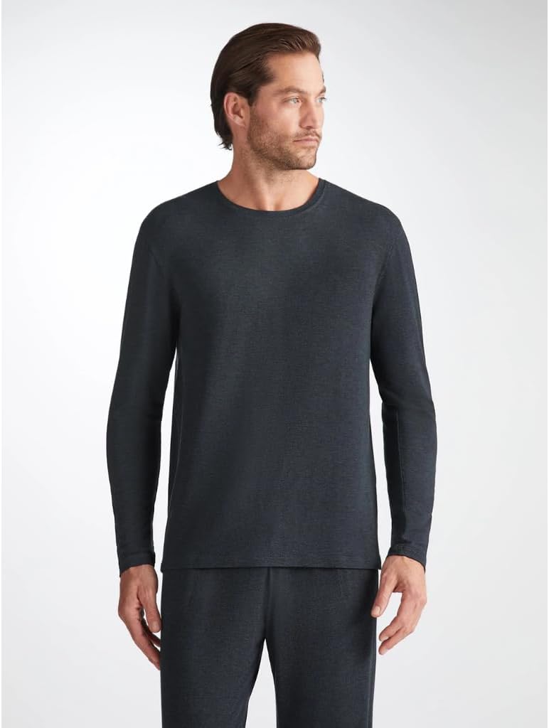 Derek Rose Men's Long Sleeve Casual Leisurewear Lounge Tee Athletic Shirt - Image 7