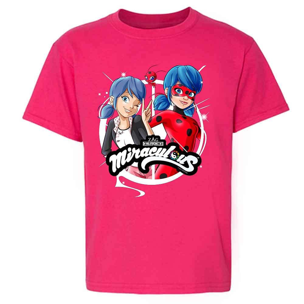 Miraculous Ladybug and Cat Noir Toddler T-Shirt for Kids Ages 2T-6T Pink 5