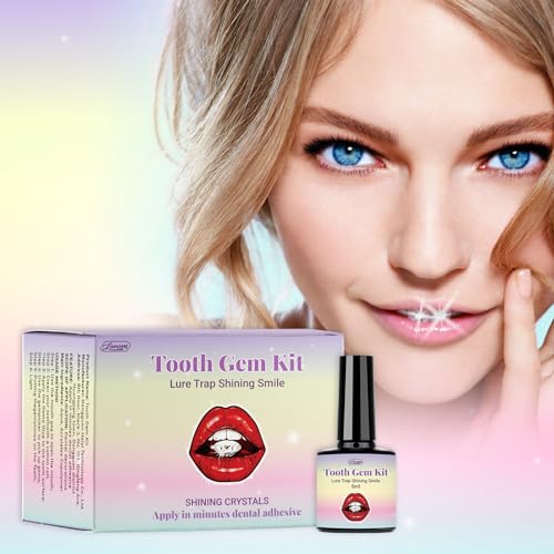 Zahnschmuck Set,Zahnstein Schmuck,Tooth Gem Kit mit 139* Kristalle,Glitzernde & Entfernbare Zahnschmucksteine für Partys, Cosplay und Nageldesign