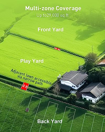 OWLMOW Robot Lawn Mower with GPS Path Planning, Mows Up to 1/2 Acre /22,000 Sq.Ft, APP Control with Schedule, Multiple Zones Capability, Custom Mowing, Stoppage Re-Cutting, Self-Charging, IPX5, Wi-Fi - Thumbnail 4