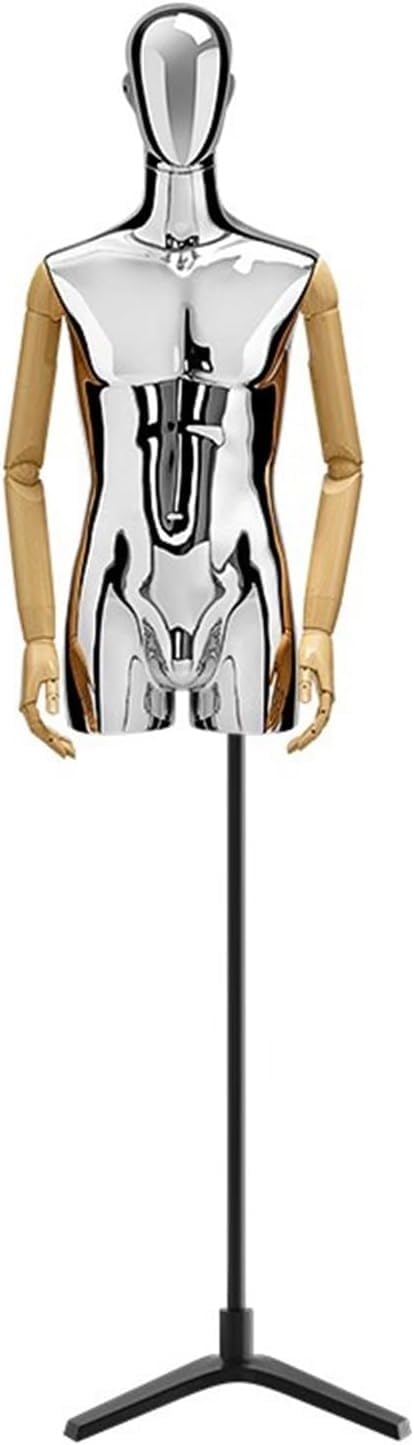 CONGRUI Male Full Body Retail Mannequins, Adjustable Height with Triangular Bracket 60.62-78.74in, Detachable and Rotatable