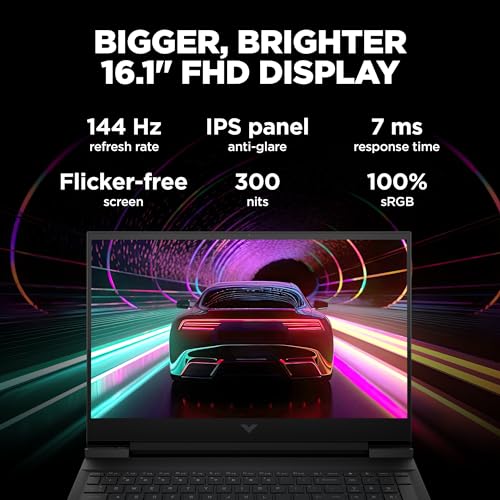Image of HP Victus Gaming Laptop, 11th Gen Intel Core i5-11400H, 4GB GTX 1650 GPU, 16.1-inch (40.9 cm), FHD, IPS, 144Hz, 8GB DDR4, 512GB SSD, 300 nits, Backlit KB, B&O (MSO, Silver, 2.48 kg), d0310TX