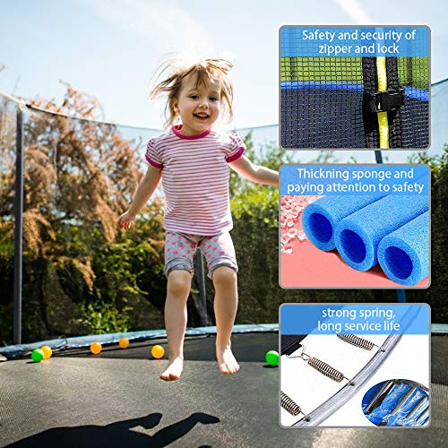 Eicaus 12 FT Trampoline with Safety Enclosure Net for Kids and Adults, Capacity 400 kg, Waterproof Jump Mat, Ladder