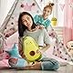 DASIAUTOEM Avocado Plüschtier, 35cm Weiche Kuscheltier Avocado Kissen, Geschenk für Kinder, Gefüllte PlüschKissen Spielzeug, Sofa-Rückenkissen, Kuschelkissen für Auto, Sofa, Schlafzimmer Wohnzimmer