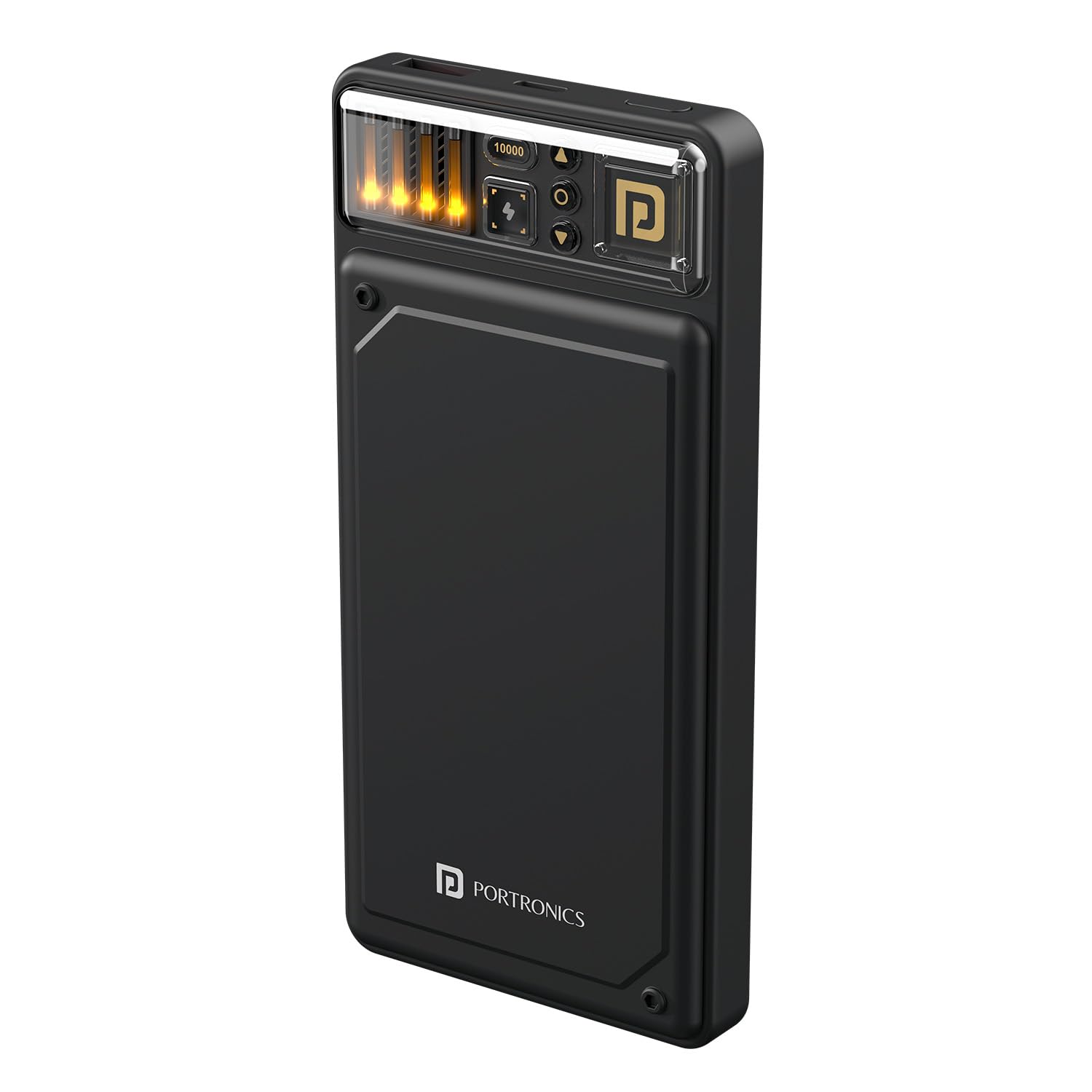 Portronics Luxcell C 10K 10000 mAh 22.5W Fast Charging Power Bank, Ultra Slim Power Bank with Mach USB-A Output, Type C PD Output, Type C Input, LED Indicator, Wake Up Button (Black)-image-13