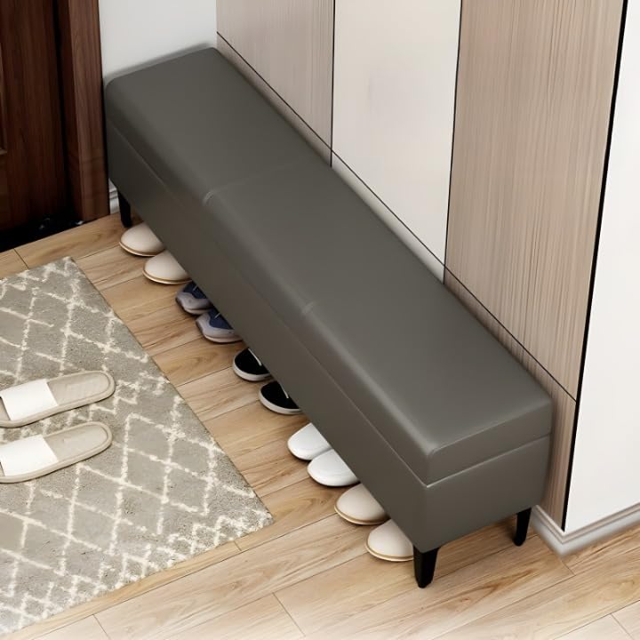 Siège long pour chaussures et rangement rabattable imperméable