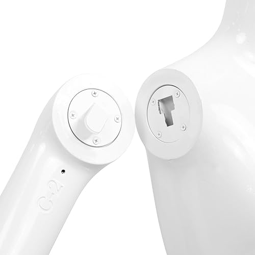 Miniatura 6 de 2 piezas de maniquí femenino blanco Torso altura ajustable brazos desmontables vestido forma pantalla wsoporte de metal