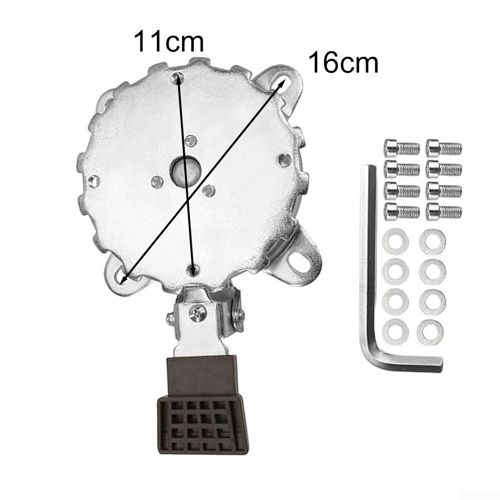 DAZZLEEX Base per ombrellone, piastra rotante adatta per portaombrelli da patio, rotazione a 360 gradi, asta da 18-32 mm, colore argento
