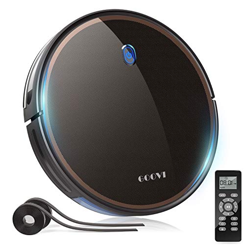 GOOVI Robot Vacuum, 2000Pa Robotic Vacuum Cleaner (Slim) Max Suction, 120 min Runtime, Quiet Multiple Cleaning Modes, Self-Charging Vacuum with Boundary Strips, for Pet Hair, Hard Floor