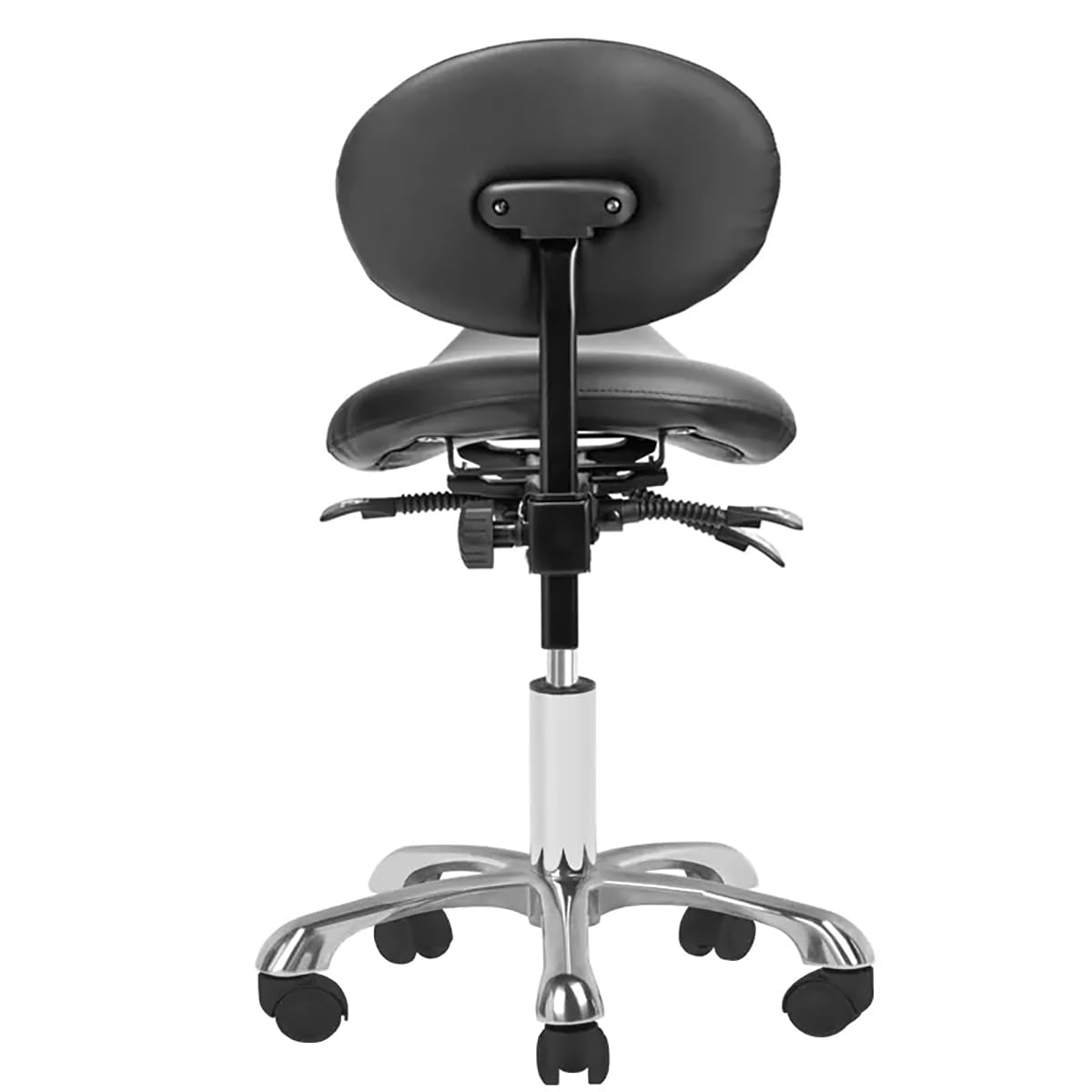 ACTIVESHOP Kosmetikhocker mit Rückenlehne 1025 schwarz Giovanni