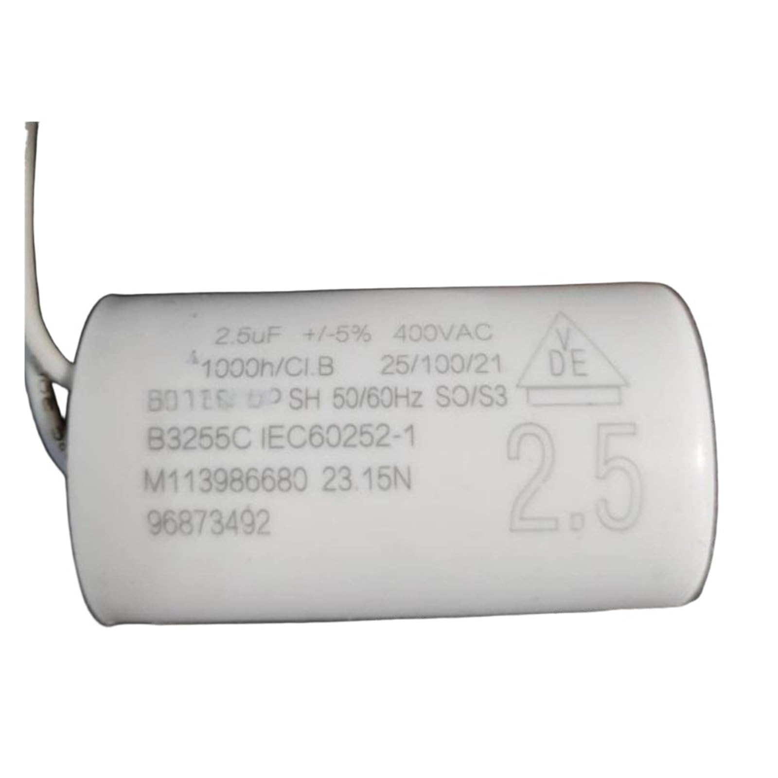 KSZHZYMGX B3255C 400V AC 2.5UF 4UF 4.0UF 5UF 5.0UF 5% Capacitor 25X45MM(5UF)