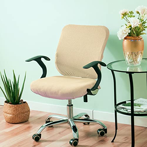 Fenteer Stretch Office Covers Seat Cover Slipcover Desk Seat Cushion Protectors for Computer Beige - Image 2