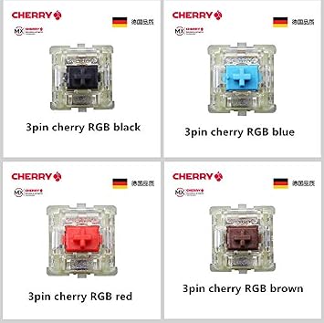 RGB Cherry Switch Cherry Mx Switch Key Cap Switch Key Module Mechanical Keyboard Switch Replacement (red 3pin10PCS)
