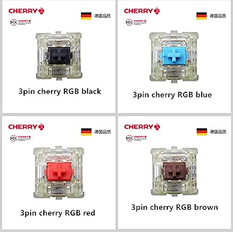 RGB Cherry Switch Cherry Mx Switch Key Cap Switch Key Module Mechanical Keyboard Switch Replacement (red 3pin10PCS)