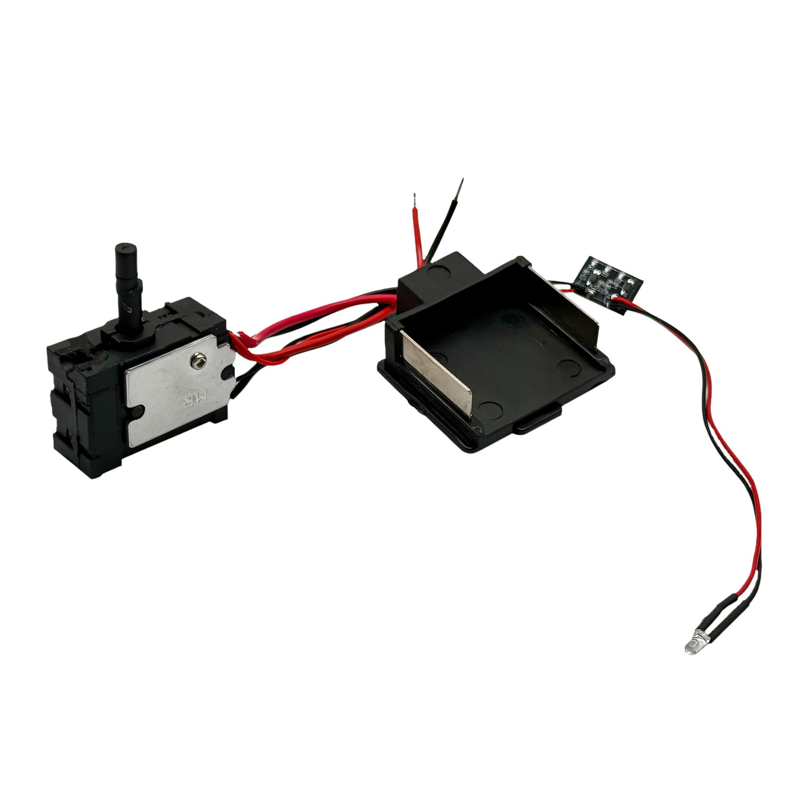 Piceioep Light Led Board Ratchet Wrench Control Assembly, 21V Tool Module With Wiring Harness And Side Metal Tab For Service And Spare Part Use