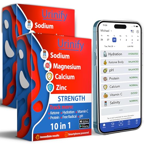 URINIFY Strength urine test strips with app, 12-count