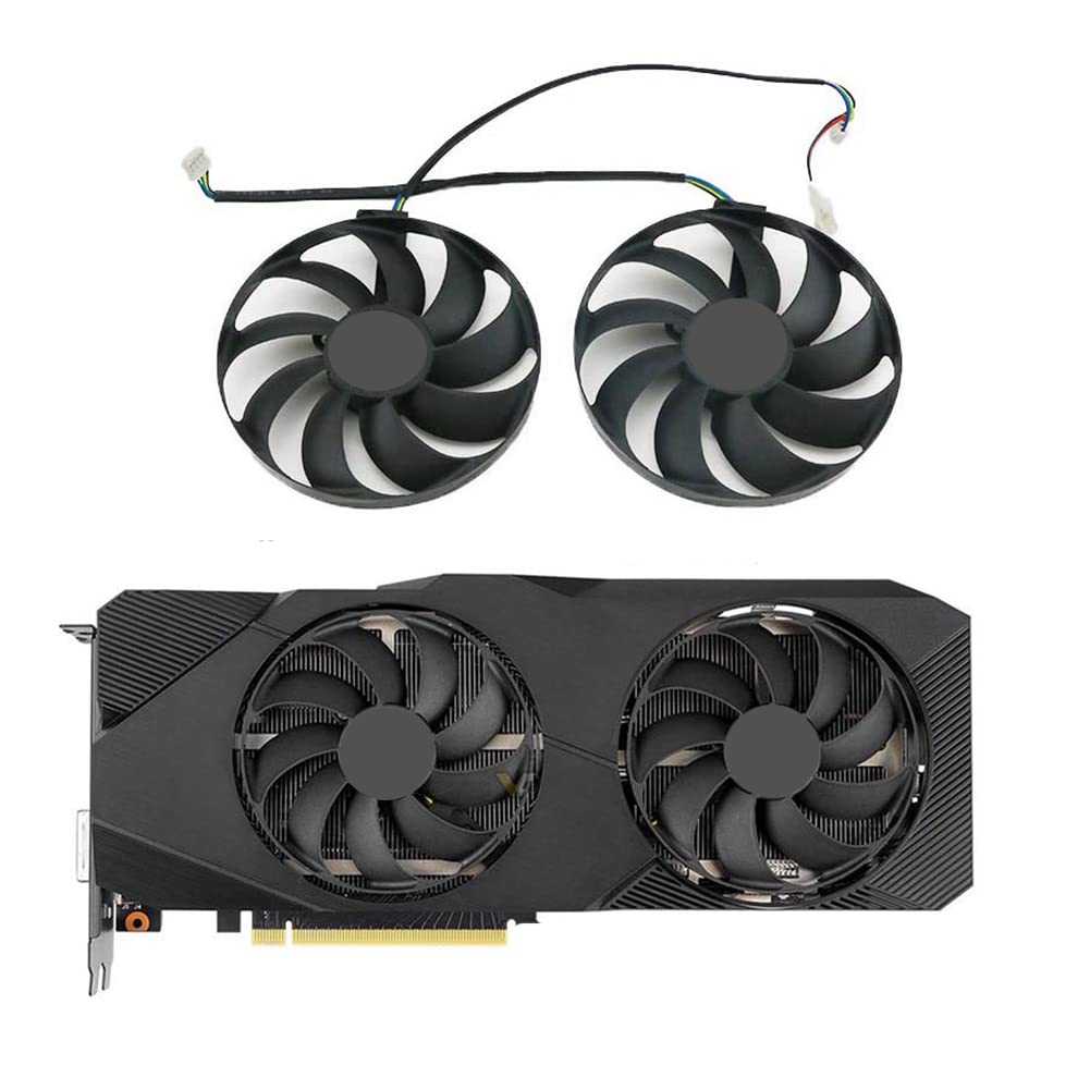 2PCS /LOT T129215SU Graphics Card Cooling Fans Replacement for ASUS Dual RTX 2060S 2070 2070S 2080 2080 Super EVO Video Card Cooler Fan 90mm 12V 0.5A 4 Pin (2PCS)