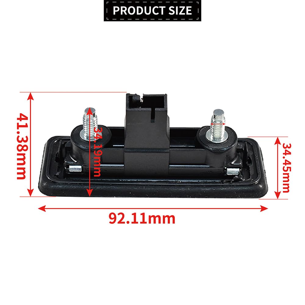 Compatible avec Skoda Fabia Roomster Poignée de Hayon Taster Heckklappe Schalter Griffleiste Öffner Türgriff poignée de porte de coffre arrière 5J0827566E