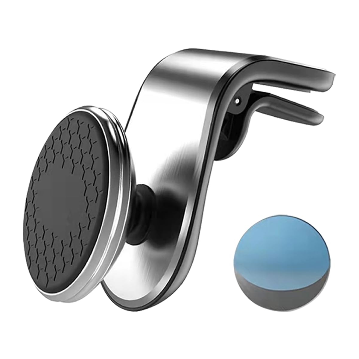 Supporto Magnetico Per Auto YSJJZRL – Attacco Per Presa D'Aria, Universale Per Cellulare, Rotazione 360°, Lega Di Alluminio (Argento)