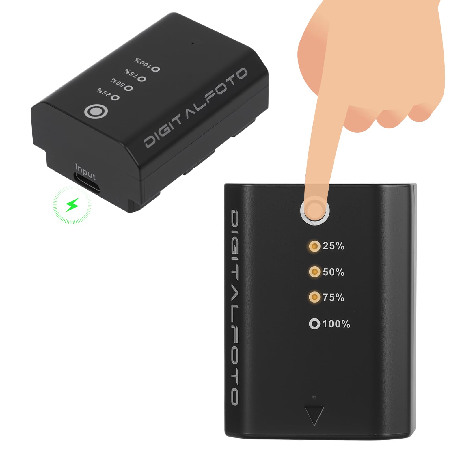 NP-FZ100 Battery with Status Monitor (Real-time),2600mAh Repalcement FZ100 Battery Compatible with Sony A7R V, A7 IV, A7S III, FX3, FX30, A7R IV, A7R
