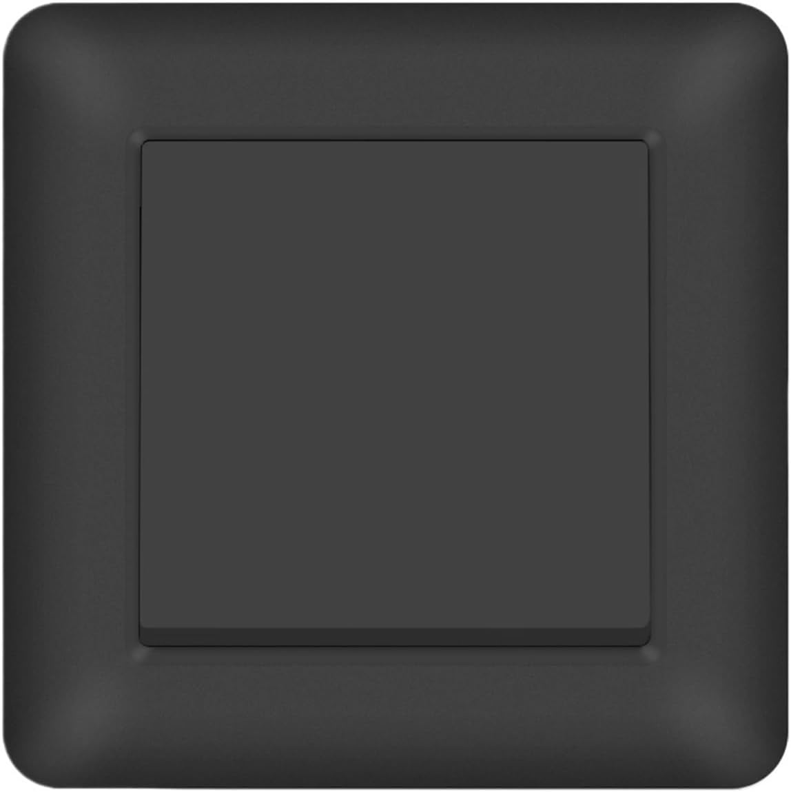 EU sockets Single and Double 220V 16A Black PC Panel Light Switches Wall USB Plugs EU Standard for Home(1gang 1way)