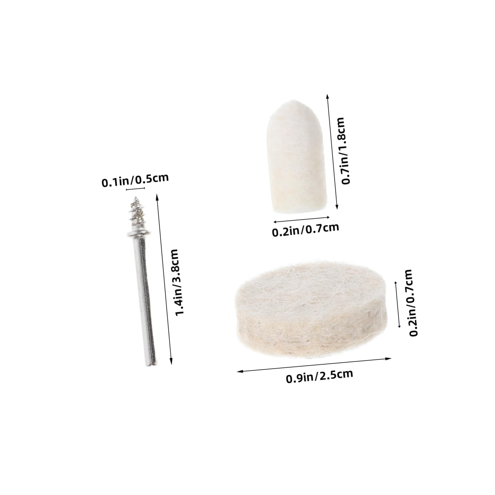 PRETYZOOM 1 Set Polishing Kit Kit Polishing Shaped Rotary Tool Buffing Wheels Attachments Buffer Shape Wool Wheel Compound Grinding Attachment Accessories Wool Polisher Head Stainless Steel
