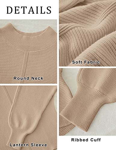 Image of TECREW Women's Batwing Long Sleeve Crew Neck Pullover Sweater Soft Ribbed Knit Sweater Top