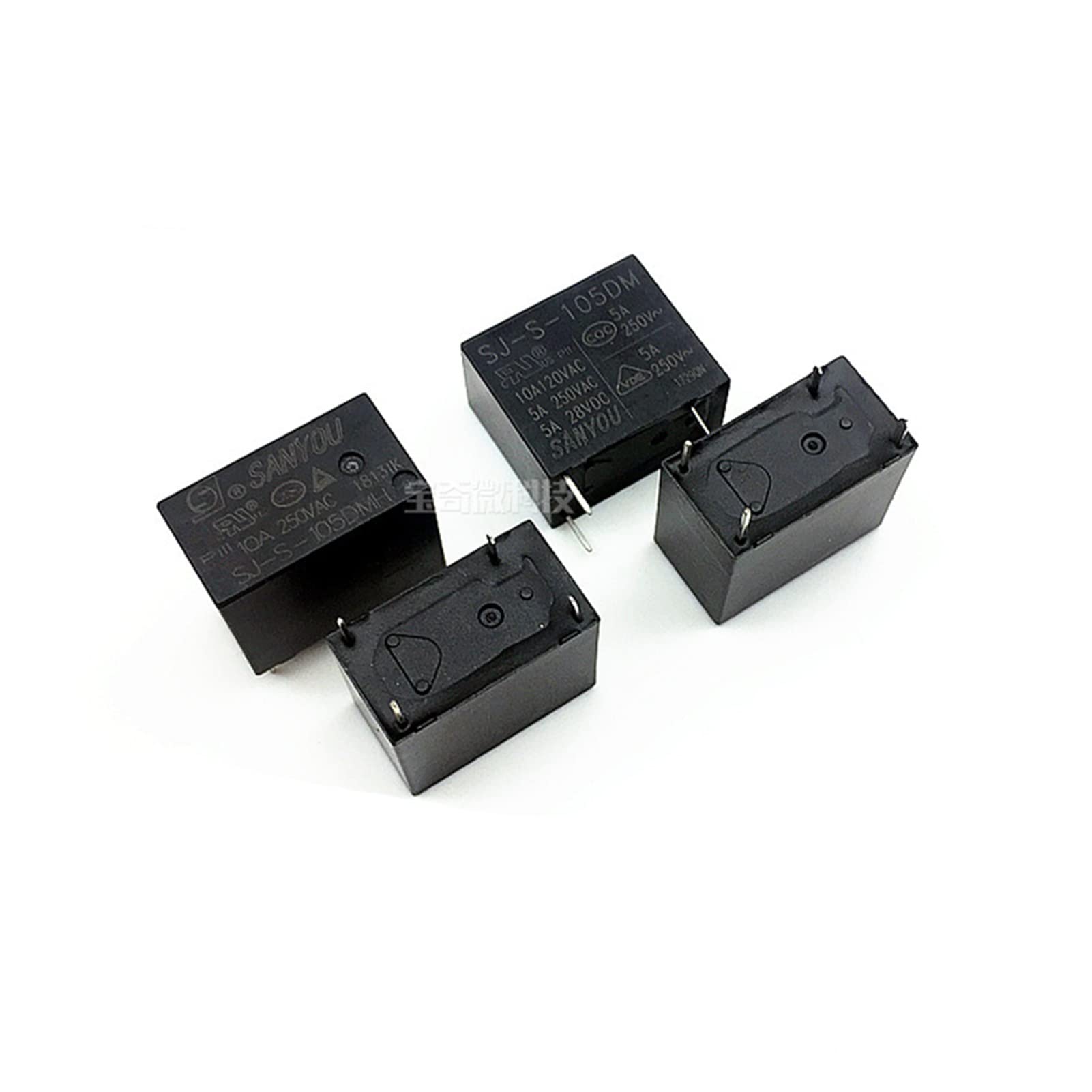 Relais SJ-S-105DM 5V 5A 250VAC ICOBES à haute durabilité pour circuit imprimé
