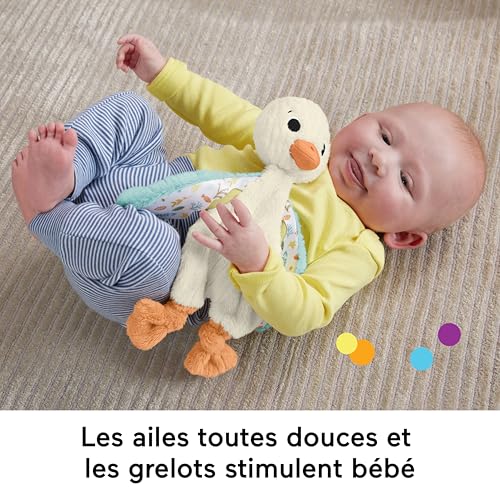 Fisher Price Jouet Éveil Peluche Mon Oie Câline Sens’Imals À Câliner Avec Effets Sonores Stimulation Toucher Et Ouïe Lavable Machine Jouet Bébé Nouveau Né HRB16 - vue 3