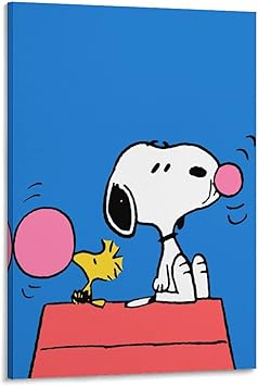 Amazon Co Jp スヌーピー ポスター イラスト 装飾画 壁飾り 可愛い おしゃれ インテリア アートポスター 壁掛け絵 玄関 部屋飾り 木枠付き Frame Style 08x12inch x30cm ホーム キッチン