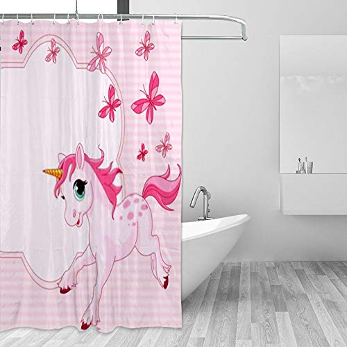 Rideau de douche polyester de qualité supérieure CHEHONG imperméable motif licorne durable - 5