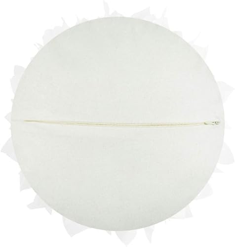 Miniatura 9 de Almohadas decorativas de flores 3D con insertos incluidos, cojín redondo estético hecho a mano para sofá, cama, decoración del hogar, 14 pulgadas,