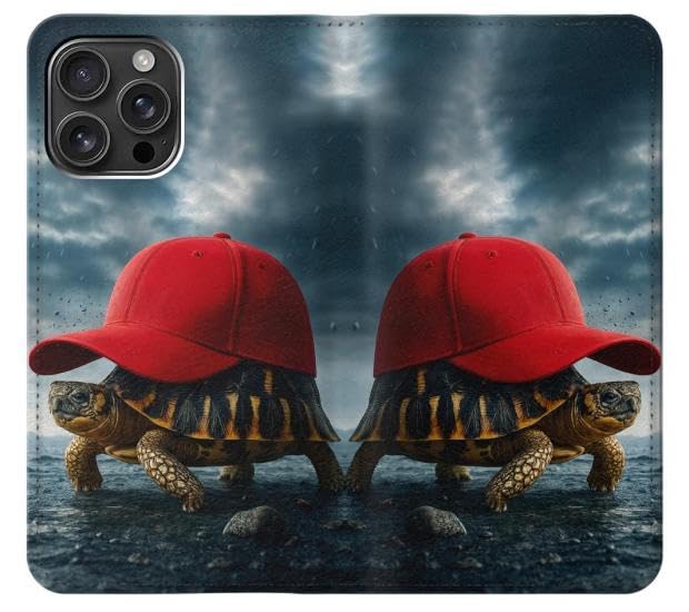 Housse cuir iPhone 16 Pro Max Madagascar Turtle style haut de gamme - 3
